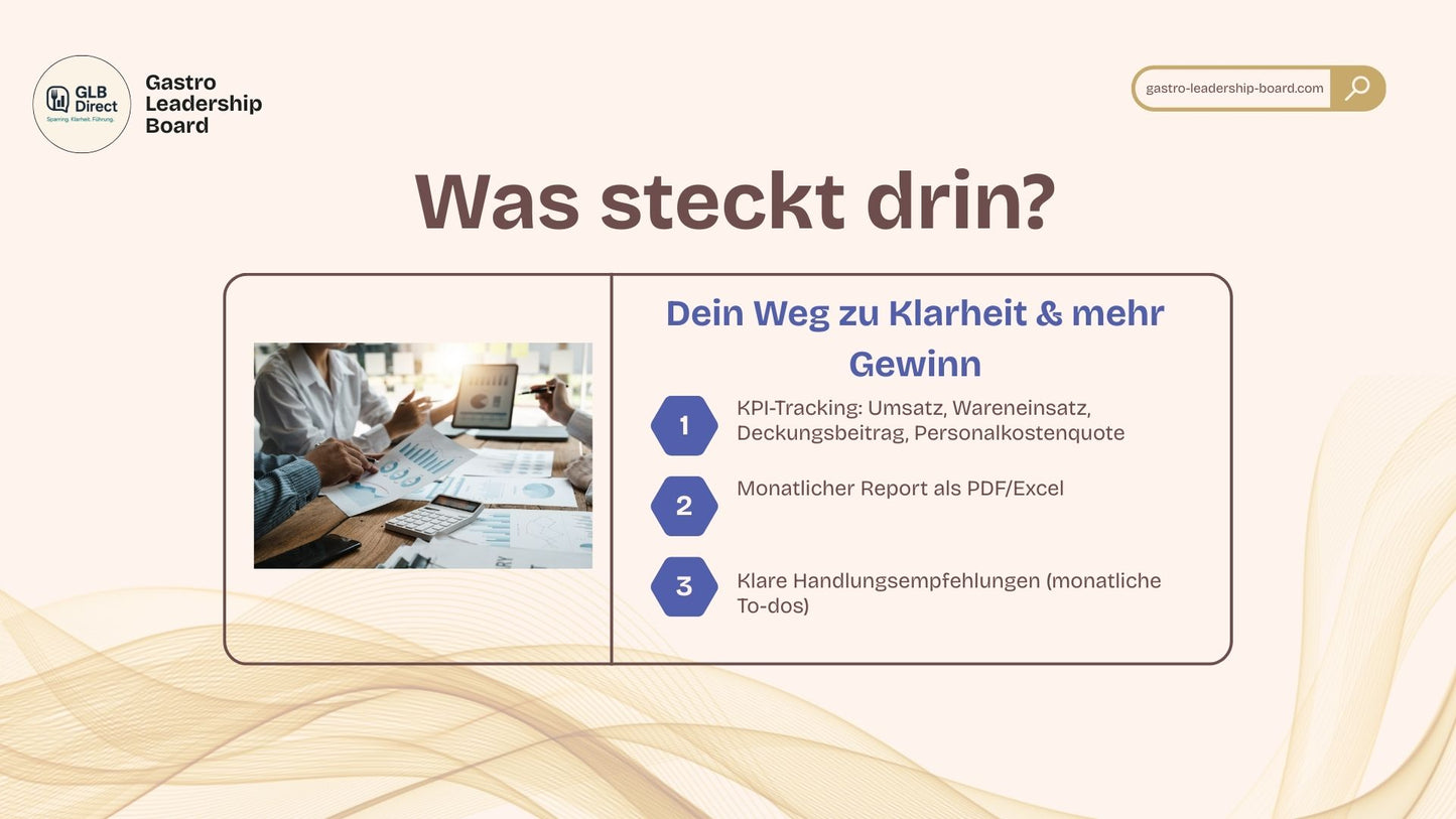 GLB Analytics Basic – Monatsabo für Gastronomie KPIs