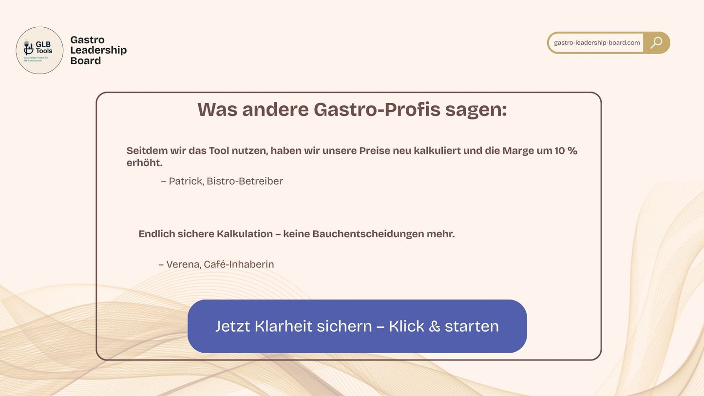 Preiskalkulation für Gastronomie – Excel-Vorlage für 10% Mehr Gewinn