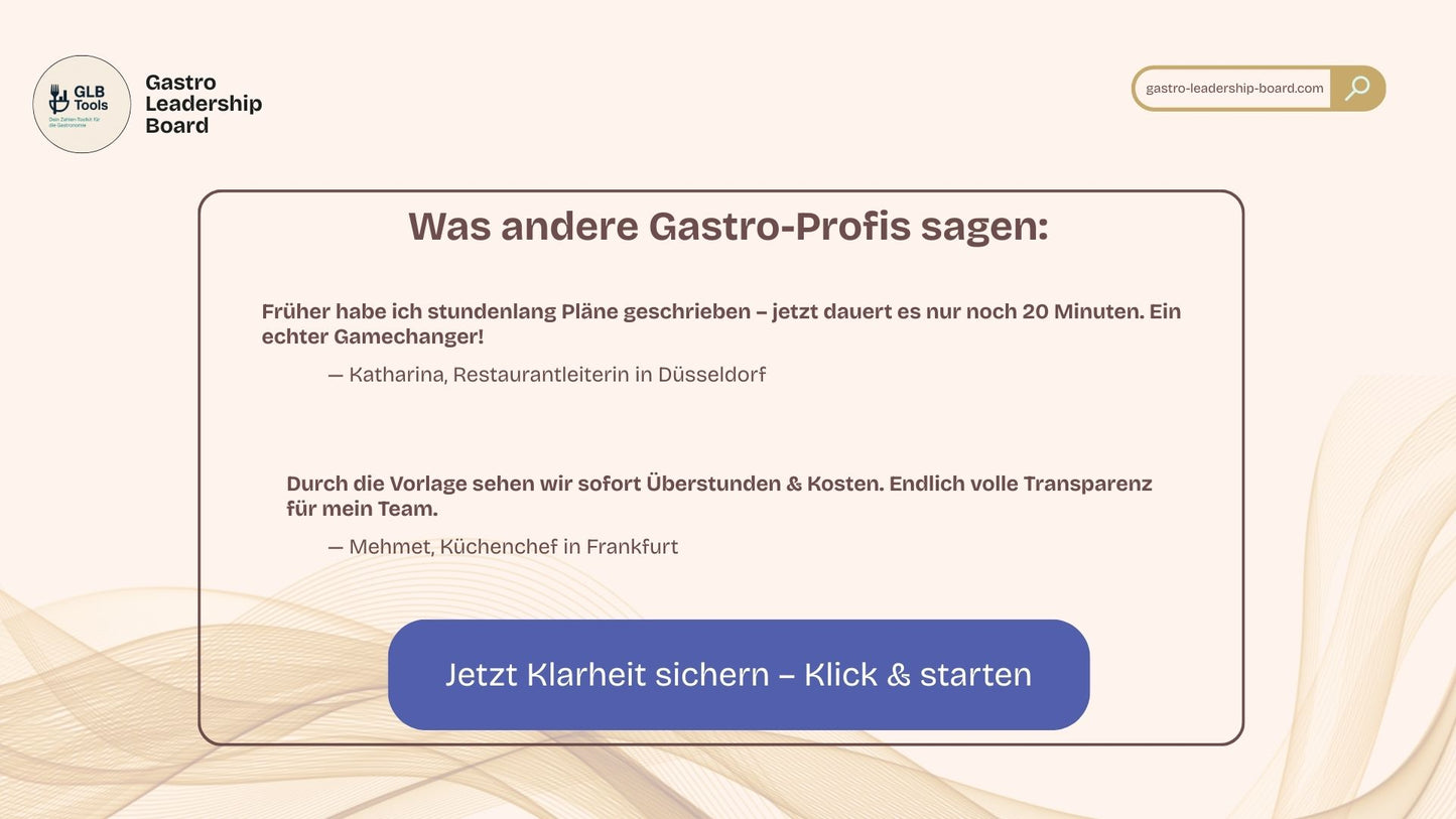 Dienstplan-Vorlage für die Gastronomie – Excel-Tool für schnelle, rechtskonforme Schichtplanung