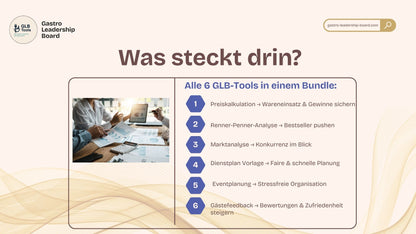 GLB Tools Komplettset | 6 Excel-Tools für die Gastronomie