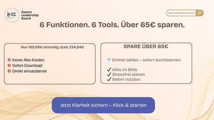 GLB Tools Komplettset | 6 Excel-Tools für die Gastronomie