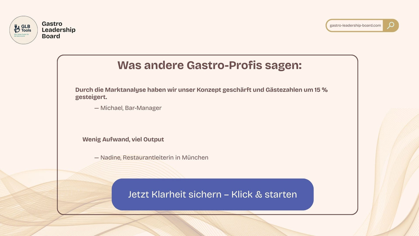 Excel-Vorlage für den Preisvergleich von bis zu 10 Betrieben. Analysiere deinen Markt und sichere dir den Standortvorteil.