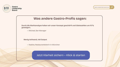 GLB Marktanalyse | Excel-Vorlage für den Gastro-Wettbewerbsvergleich