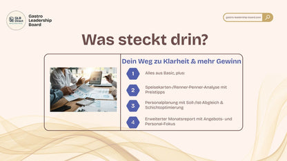 GLB Analytics Standard | KPI-, Speisekarten- & Personalauswertung