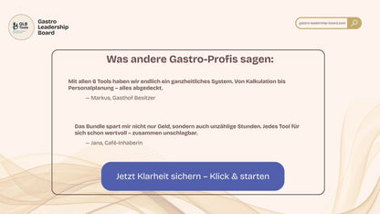 GLB Tools Komplettset | 6 Excel-Tools für die Gastronomie
