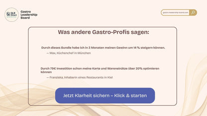 GLB Management-Bundle | Kalkulation, Dienstplanung & Speisekartenanalyse